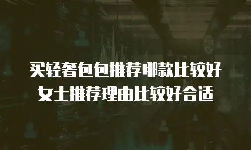 买轻奢包包推荐哪款比较好女士推荐理由比较好合适