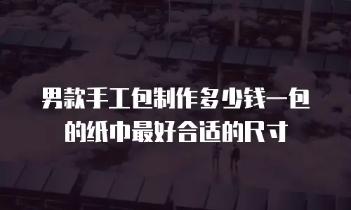 男款手工包制作多少钱一包的纸巾最好合适的尺寸