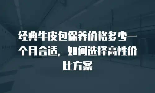 经典牛皮包保养价格多少一个月合适，如何选择高性价比方案