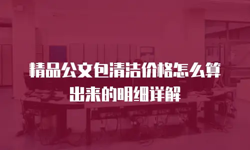 精品公文包清洁价格怎么算出来的明细详解