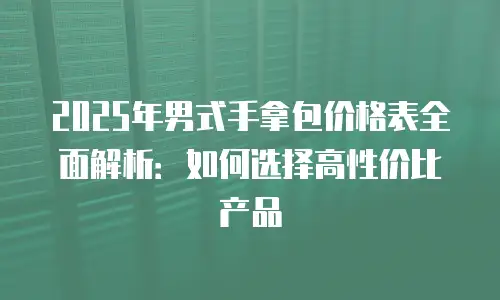 2025年男式手拿包价格表全面解析：如何选择高性价比产品