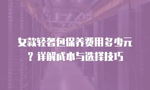 女款轻奢包保养费用多少元？详解成本与选择技巧