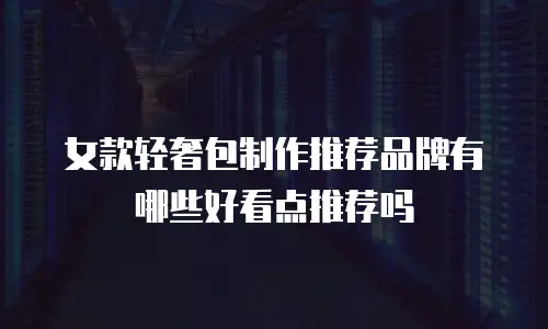 女款轻奢包制作推荐品牌有哪些好看点推荐吗