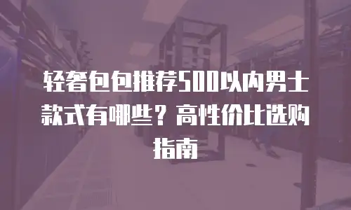 轻奢包包推荐500以内男士款式有哪些？高性价比选购指南