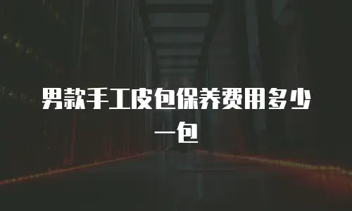 男款手工皮包保养费用多少一包