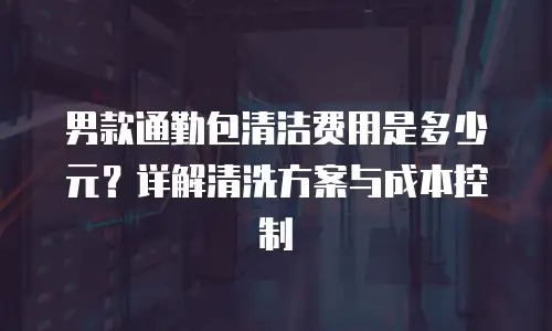 男款通勤包清洁费用是多少元？详解清洗方案与成本控制