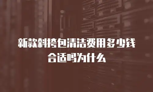 新款斜挎包清洁费用多少钱合适吗为什么