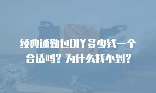 经典通勤包DIY多少钱一个合适吗？为什么找不到？