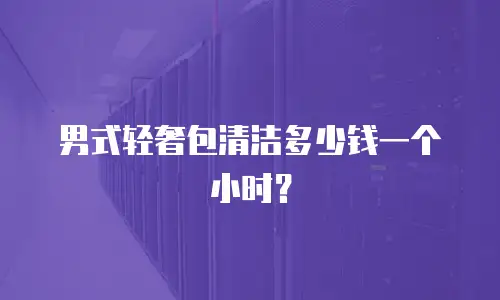 男式轻奢包清洁多少钱一个小时？