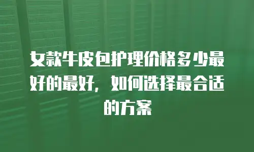 女款牛皮包护理价格多少最好的最好，如何选择最合适的方案