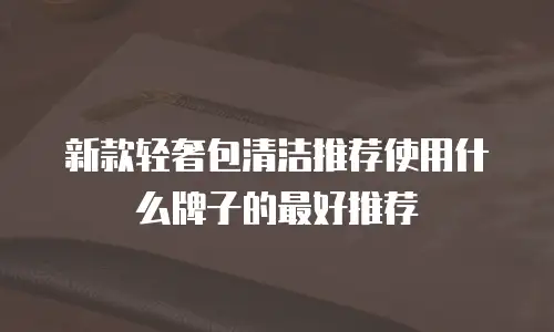 新款轻奢包清洁推荐使用什么牌子的最好推荐