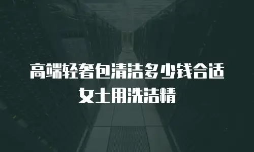 高端轻奢包清洁多少钱合适女士用洗洁精