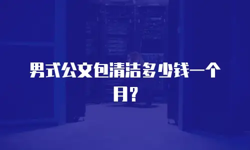男式公文包清洁多少钱一个月？