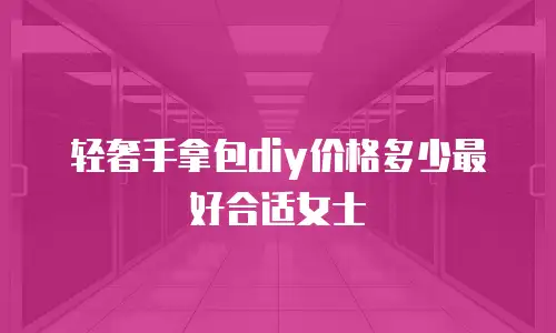 轻奢手拿包diy价格多少最好合适女士