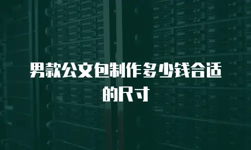 男款公文包制作多少钱合适的尺寸
