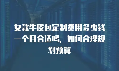 女款牛皮包定制费用多少钱一个月合适吗，如何合理规划预算