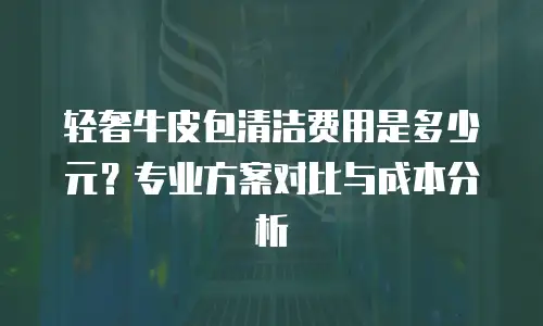 轻奢牛皮包清洁费用是多少元？专业方案对比与成本分析
