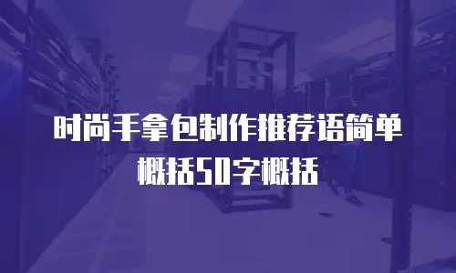 时尚手拿包制作推荐语简单概括50字概括