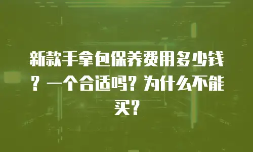 新款手拿包保养费用多少钱？一个合适吗？为什么不能买？
