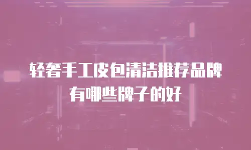 轻奢手工皮包清洁推荐品牌有哪些牌子的好