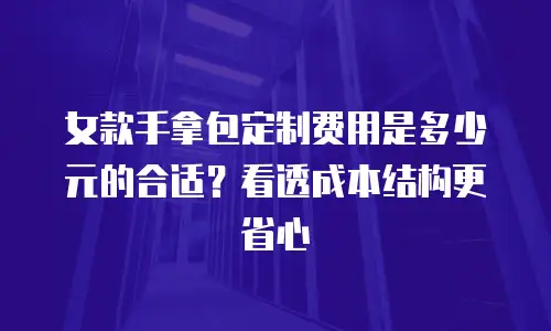 女款手拿包定制费用是多少元的合适？看透成本结构更省心