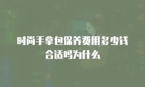 时尚手拿包保养费用多少钱合适吗为什么