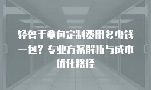 轻奢手拿包定制费用多少钱一包？专业方案解析与成本优化路径