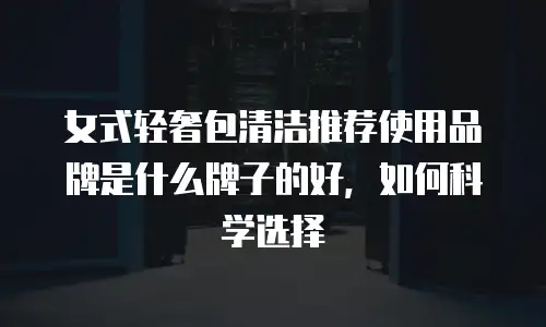 女式轻奢包清洁推荐使用品牌是什么牌子的好，如何科学选择