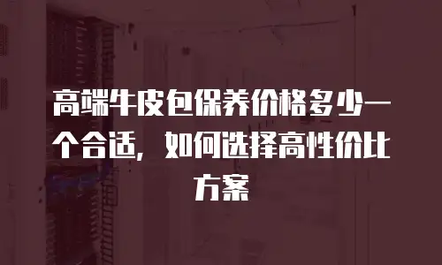 高端牛皮包保养价格多少一个合适，如何选择高性价比方案