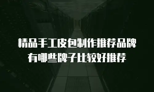 精品手工皮包制作推荐品牌有哪些牌子比较好推荐