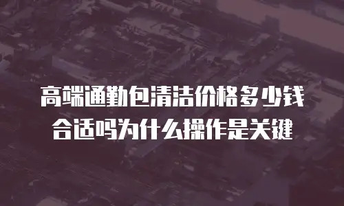 高端通勤包清洁价格多少钱合适吗为什么操作是关键