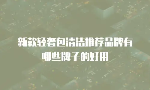 新款轻奢包清洁推荐品牌有哪些牌子的好用