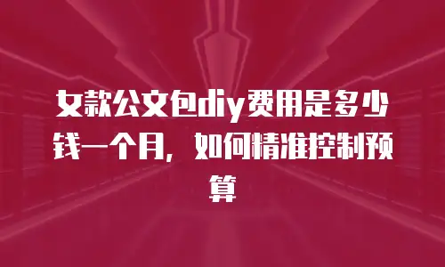 女款公文包diy费用是多少钱一个月，如何精准控制预算