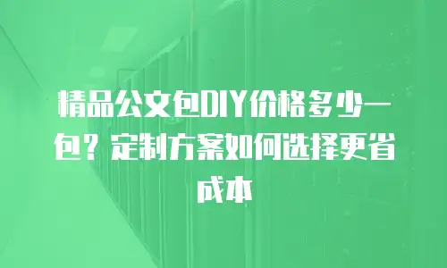 精品公文包DIY价格多少一包？定制方案如何选择更省成本