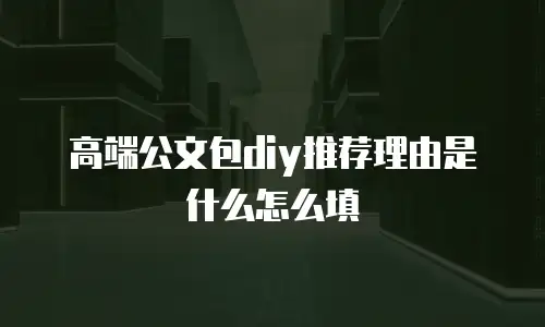 高端公文包diy推荐理由是什么怎么填