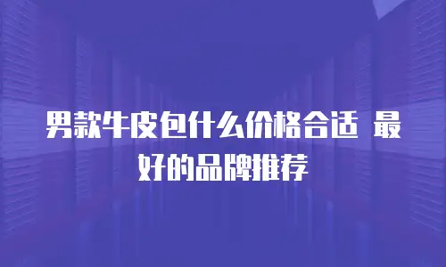 男款牛皮包什么价格合适 最好的品牌推荐