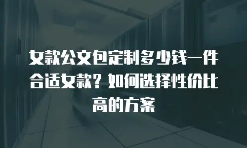 女款公文包定制多少钱一件合适女款？如何选择性价比高的方案