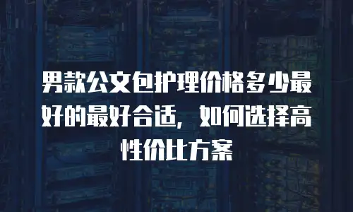 男款公文包护理价格多少最好的最好合适，如何选择高性价比方案