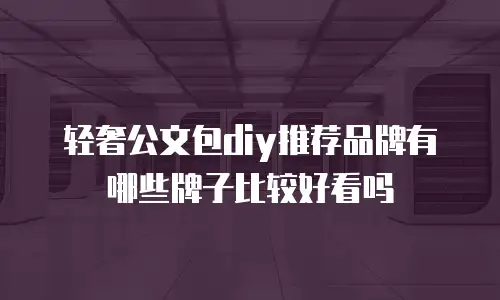 轻奢公文包diy推荐品牌有哪些牌子比较好看吗