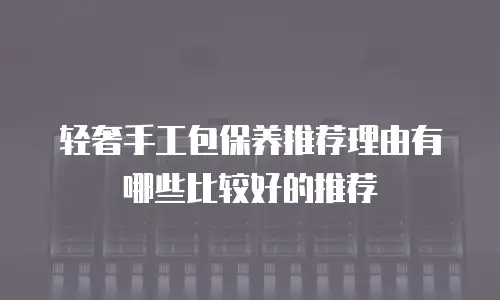 轻奢手工包保养推荐理由有哪些比较好的推荐