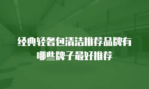 经典轻奢包清洁推荐品牌有哪些牌子最好推荐