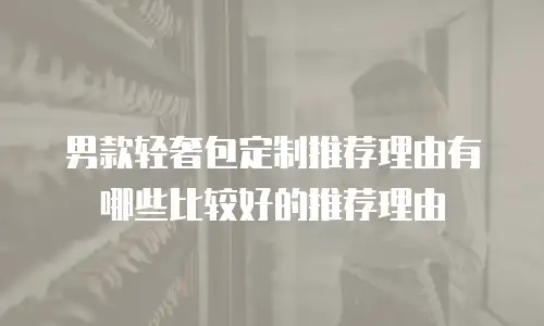 男款轻奢包定制推荐理由有哪些比较好的推荐理由