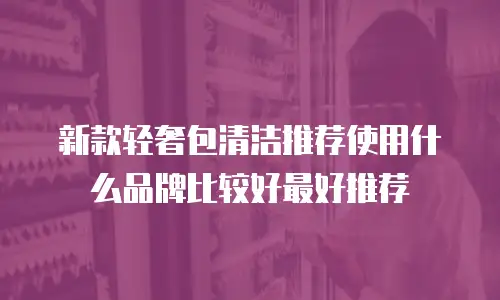 新款轻奢包清洁推荐使用什么品牌比较好最好推荐
