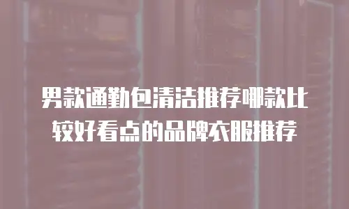 男款通勤包清洁推荐哪款比较好看点的品牌衣服推荐