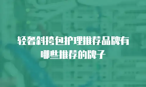 轻奢斜挎包护理推荐品牌有哪些推荐的牌子