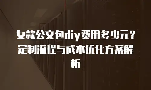 女款公文包diy费用多少元？定制流程与成本优化方案解析