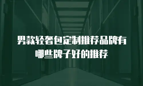 男款轻奢包定制推荐品牌有哪些牌子好的推荐