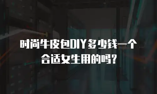 时尚牛皮包DIY多少钱一个合适女生用的吗？