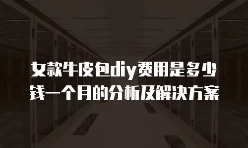 女款牛皮包diy费用是多少钱一个月的分析及解决方案