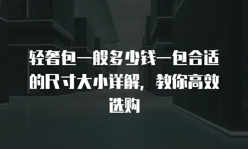轻奢包一般多少钱一包合适的尺寸大小详解，教你高效选购